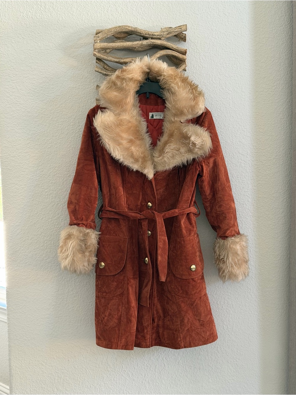 VTG 70’s Penny Lane FINGERHUT USA Coat trench jacket boho western retro afghan